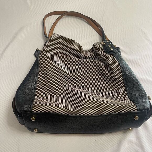 Coach 28895 Edie 31 Legacy Print Black Color Jacquard Leather Shoulder Bag - Picture 11 of 15